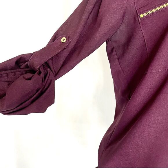 Calvin Klein Blouse Top Purple Size Small  Button - Picture 6 of 8